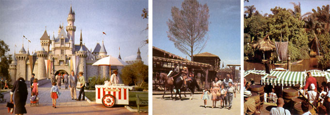 (4) Disneyland, 1954: Fantasyland (5) Disneyland, 1954: Frontierland (6) Disneyland, 1954: Adventureland (DR, source: Disney, The First 100 Years, 1999).